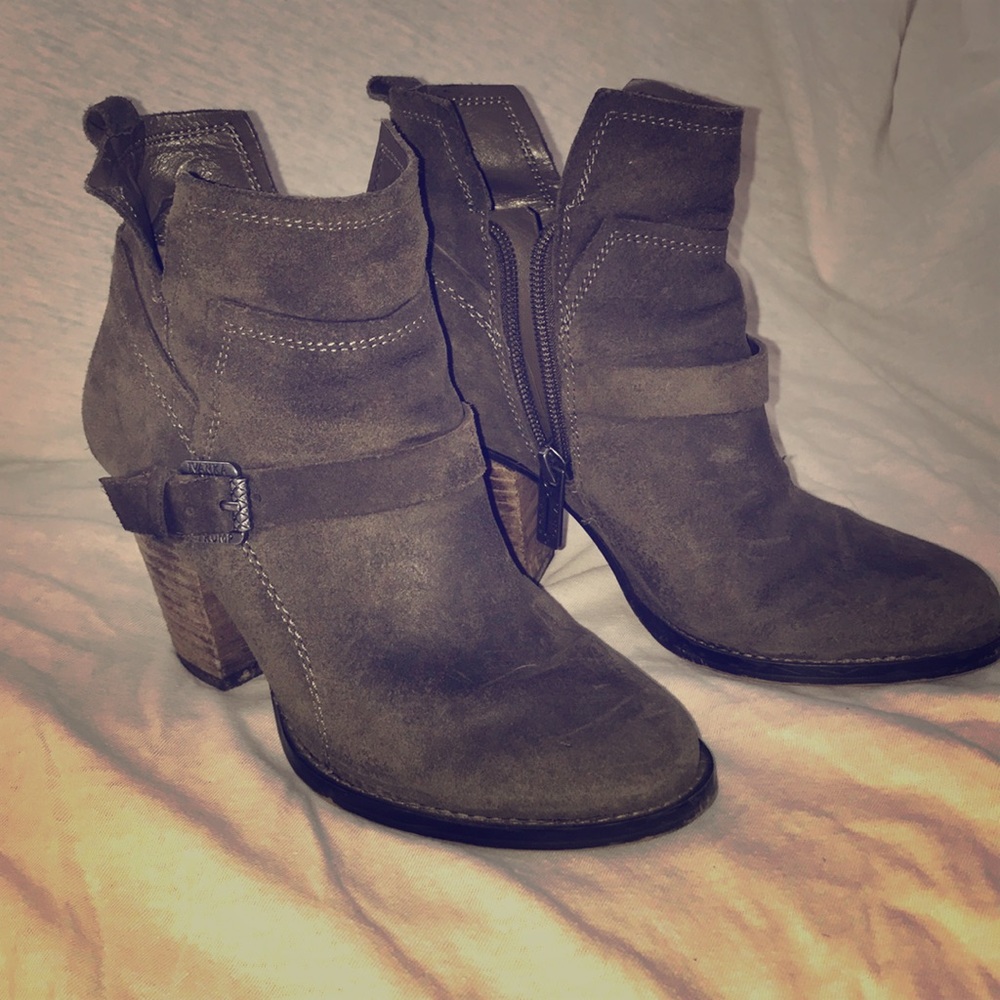 Ivanka Ankle antiqued suede booties ankle